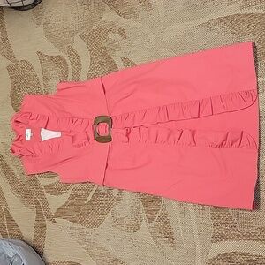 Milly of New York Stunning Vintage Orange Belted Dress Y2K size 10